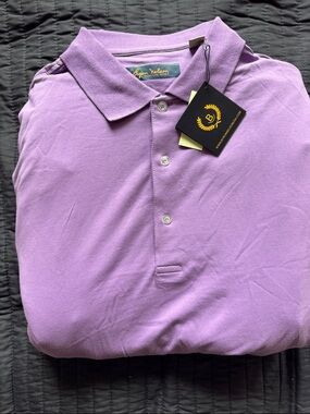 Men's Golf Long-Sleeve Polo Shirt - Lavender